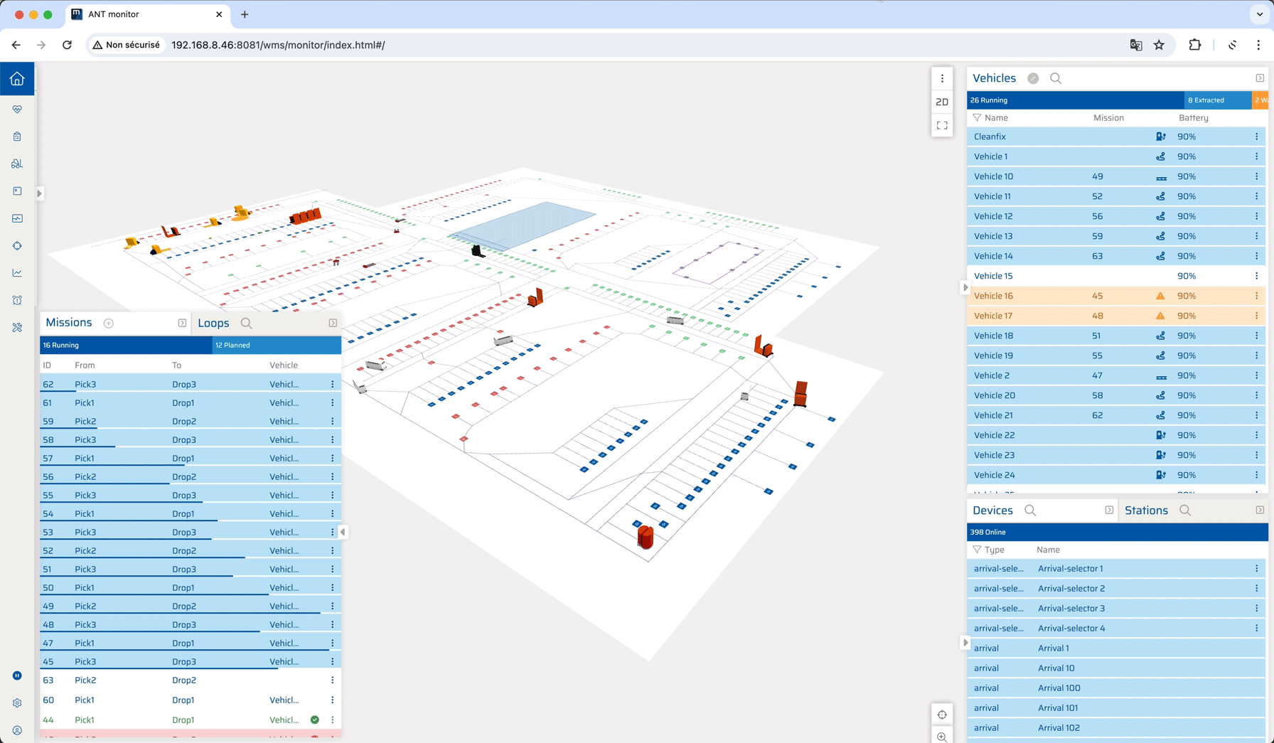 ANT server AGV AMR fleet manager